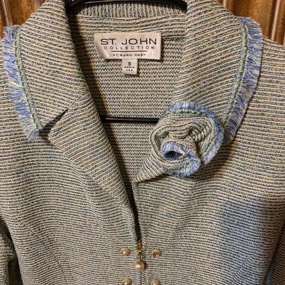 St John Collection Blue Jacket & Zip Front Size 6 - Picture 4 of 8